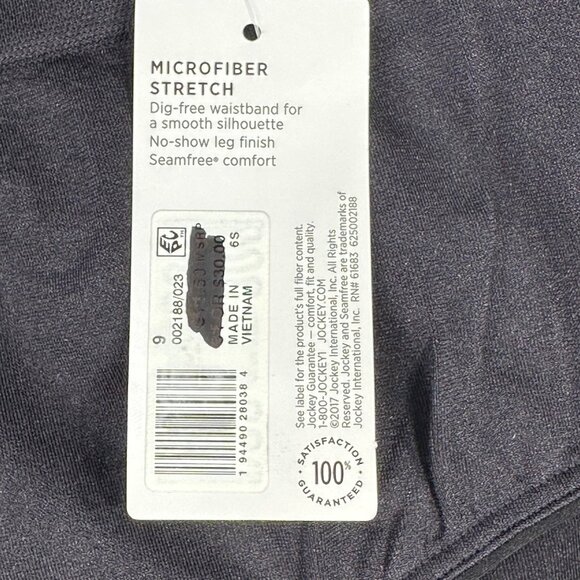 Jockey Women's Size XXL 9 Panty Hi Cut Smooth And Shine Black New With Tags - Picture 4 of 9